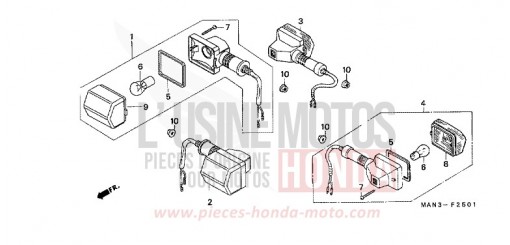 BLINKER (2) NX650T de 1996